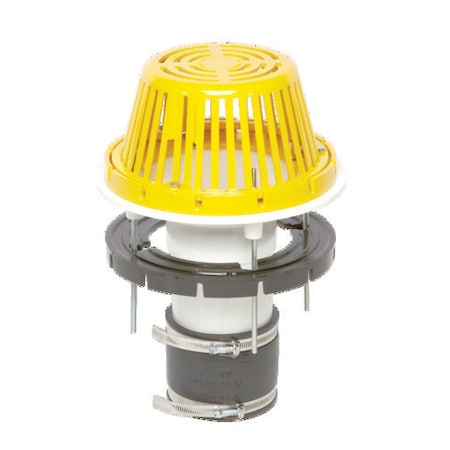 Portals Plus PVC Roof Drain With Aluminum Dome, Fits 4" PVC Pipe 61151